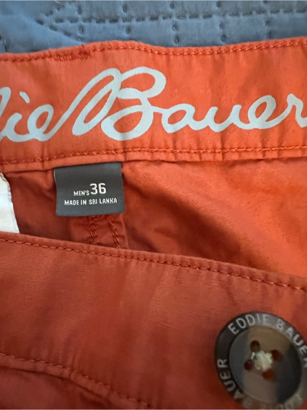 Three Eddie Bauer Men’s Shorts size 36 - Beige, Brown, Orange - Picture 8 of 16